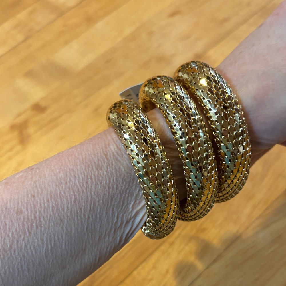 Whiting & Davis  vintage gold fill coil bracelet - Picture 8 of 14